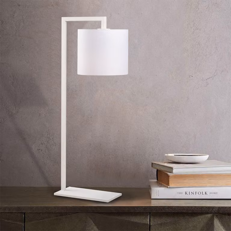 Opviq, profilo - 4696-US, lampada da tavolo, CORPO IN METALLO, bianco, 65 x 27 x 20 cm