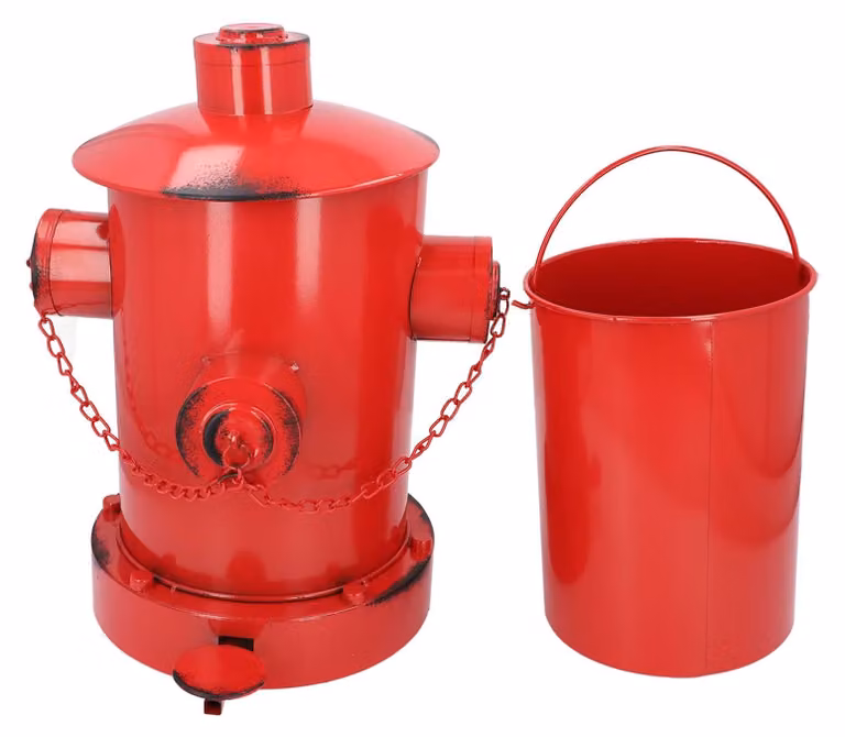 Secchio in ferro, stile vintage, dimensioni 32x30,5x40 cm, capacità 5 litri, colore rosso
