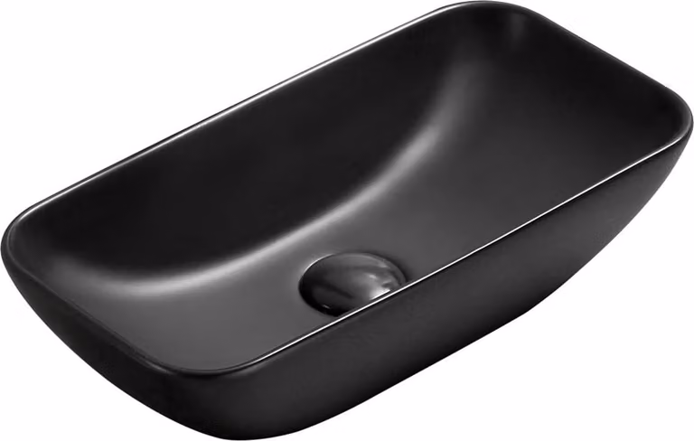 Mexen Klara lavabo da appoggio 46 x 23 cm, nero opaco - 21564685