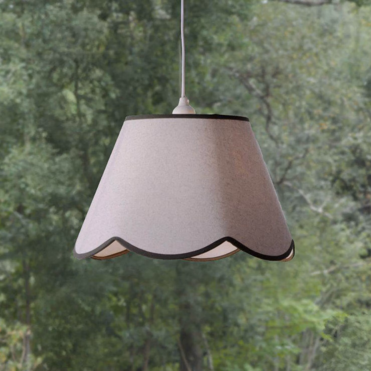 PR Home Lampada a sospensione Nell, dimmerabile, Bianco / Opale, Soggiorno / Sala da pranzo, Tessuto / Stoffa / Seta, Lampada a sospensione