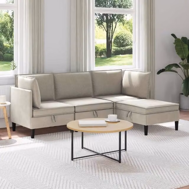 Set di mobili per il soggiorno 4 pz Avena Tessuto 3413785