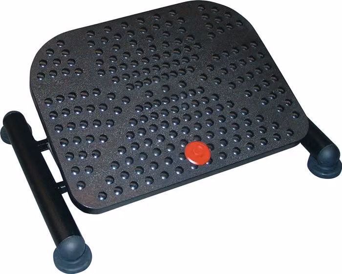 Poggiapiedi Basic nero L500xP360xH320mm Regolazione in altezza 110-320mm