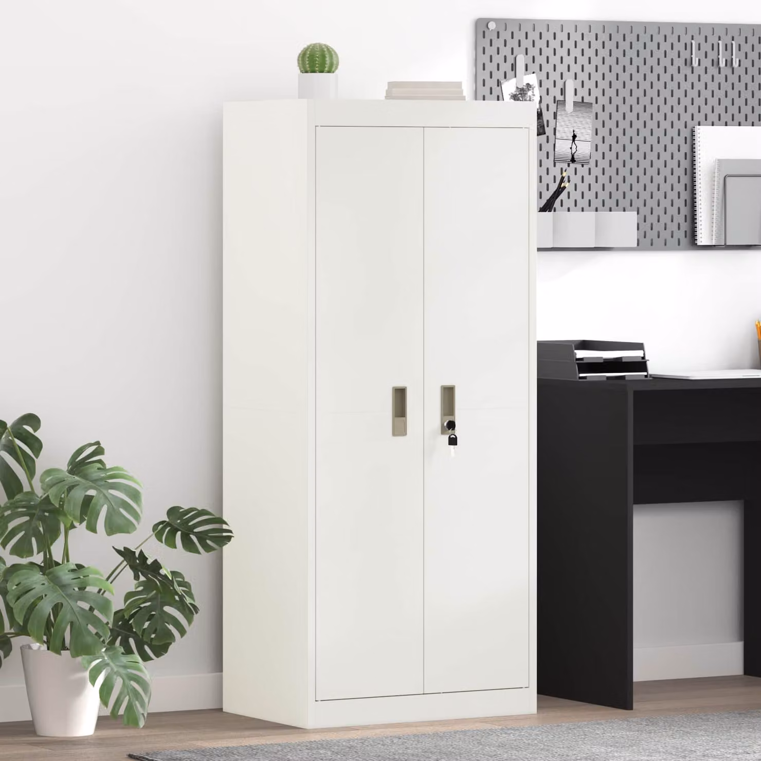 vidaXL Armadio Bianco 60 x 40 x 140 cm Acciaio