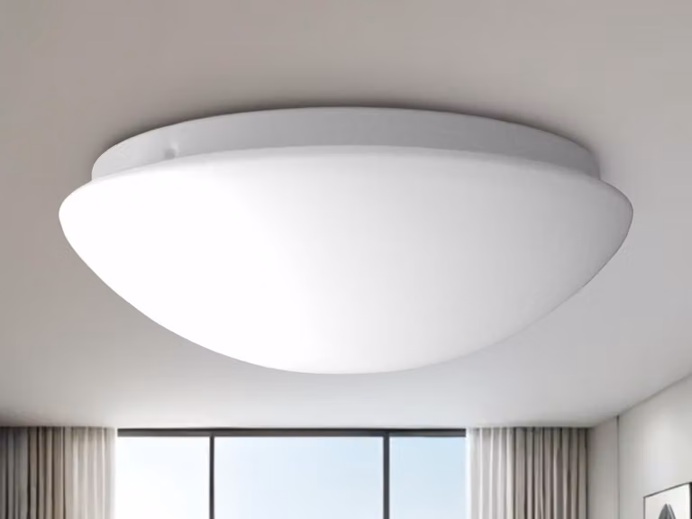 Plafoniera Ciotola da soffitto rotonda in vetro opalino opaco Ø 35cm Lampada da cucina Solo vetro