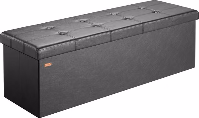 Pouf seduta Casaria nero L: 115 cm, P: 38 cm, H: 38 cm