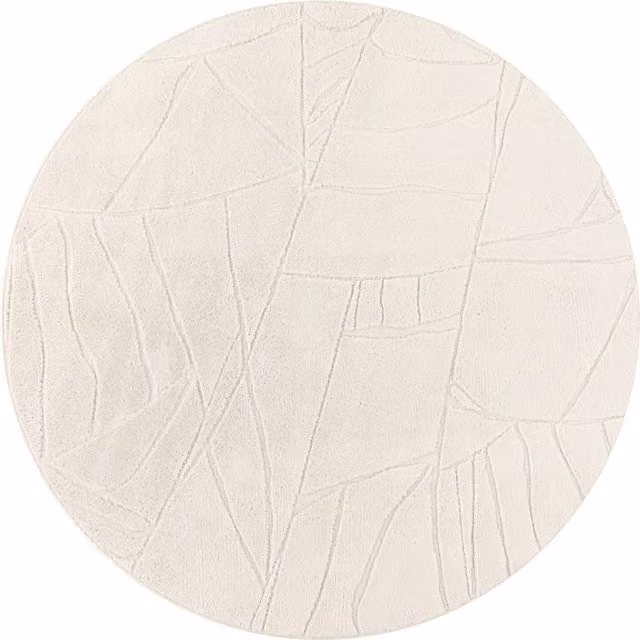 Tappeto rotondo moderno Tokko beige diametro: 160 cm