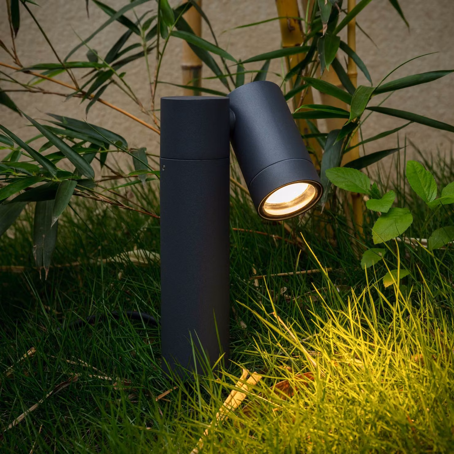 Faretto con picchetto PRIOS Tulimar, a 1 fascio, antracite, IP65 Tulimar PRIOS, dimmerabile, Nero, Alluminio, Moderno