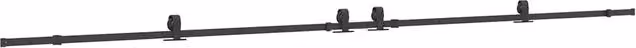 Kit di Binari per Porte Scorrevoli CFW7156914 in Acciaio Inox Nero Opaco Lunghezza: 427 cm