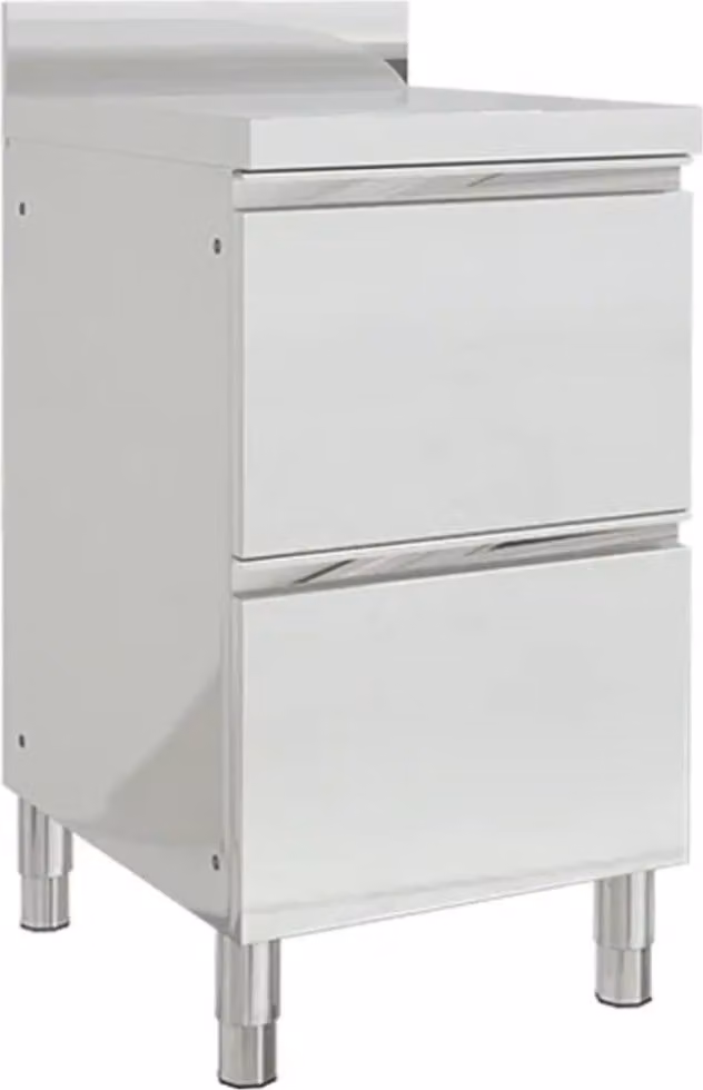 Mobili da cucina commerciali 2 pz 50x60x96 cm in acciaio inox