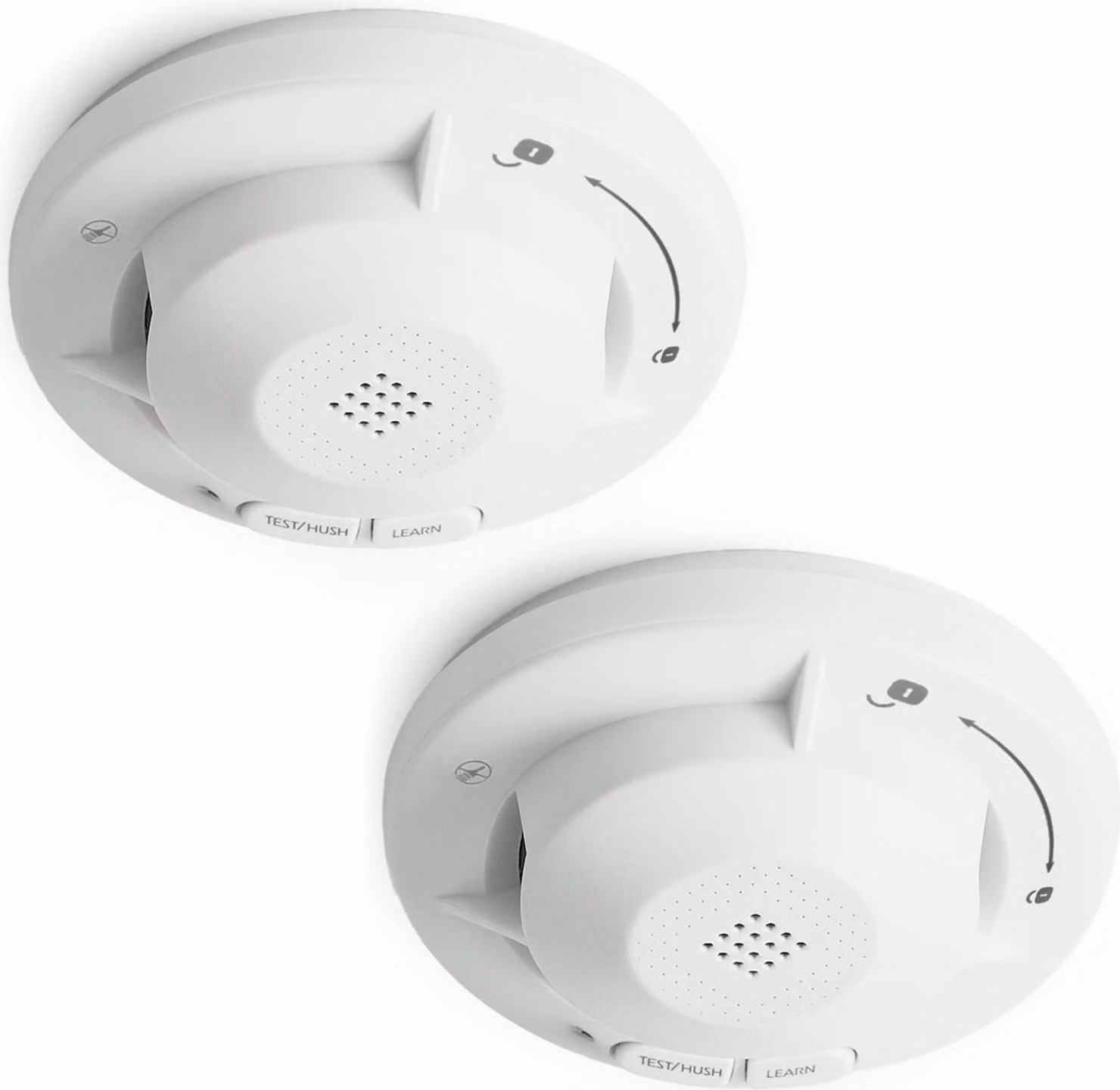 Rivelatore di fumo Wiltec in rete 2x con batteria di 10 anni e tecnologia wireless Rivelatore di incendio fotoelettrico con allarme da 85 dB per un'efficace protezione antincendio in appartamenti e case