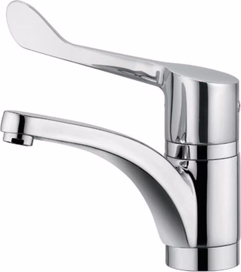 Kludi Medi-Care Miscelatore monocomando per lavello clinico con leva cromata, 1 pz.