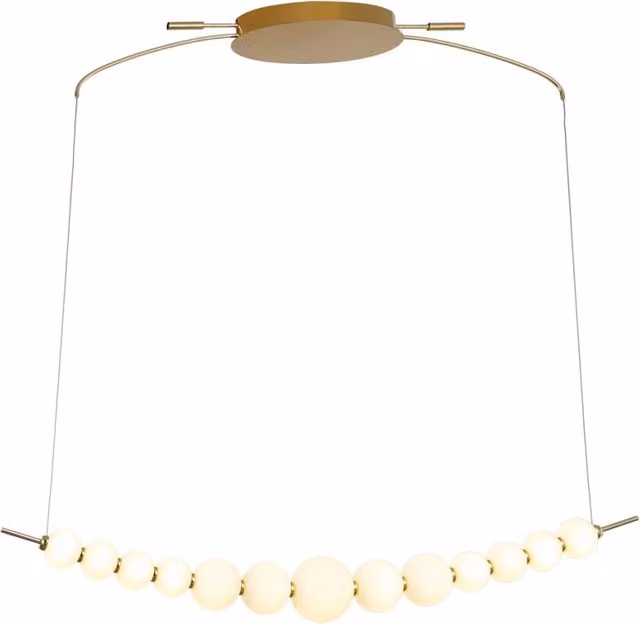 Lampadario Ronza oro perle vetro LED 37W 3000K Italux