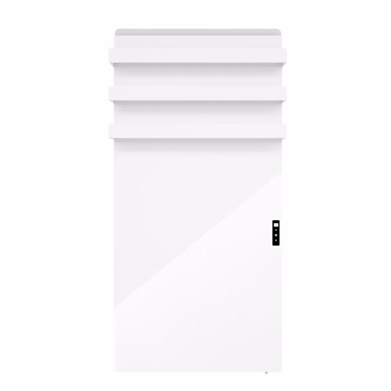 Pannello riscaldante a infrarossi - bianco - 1200 watt per montaggio a parete con portasciugamani