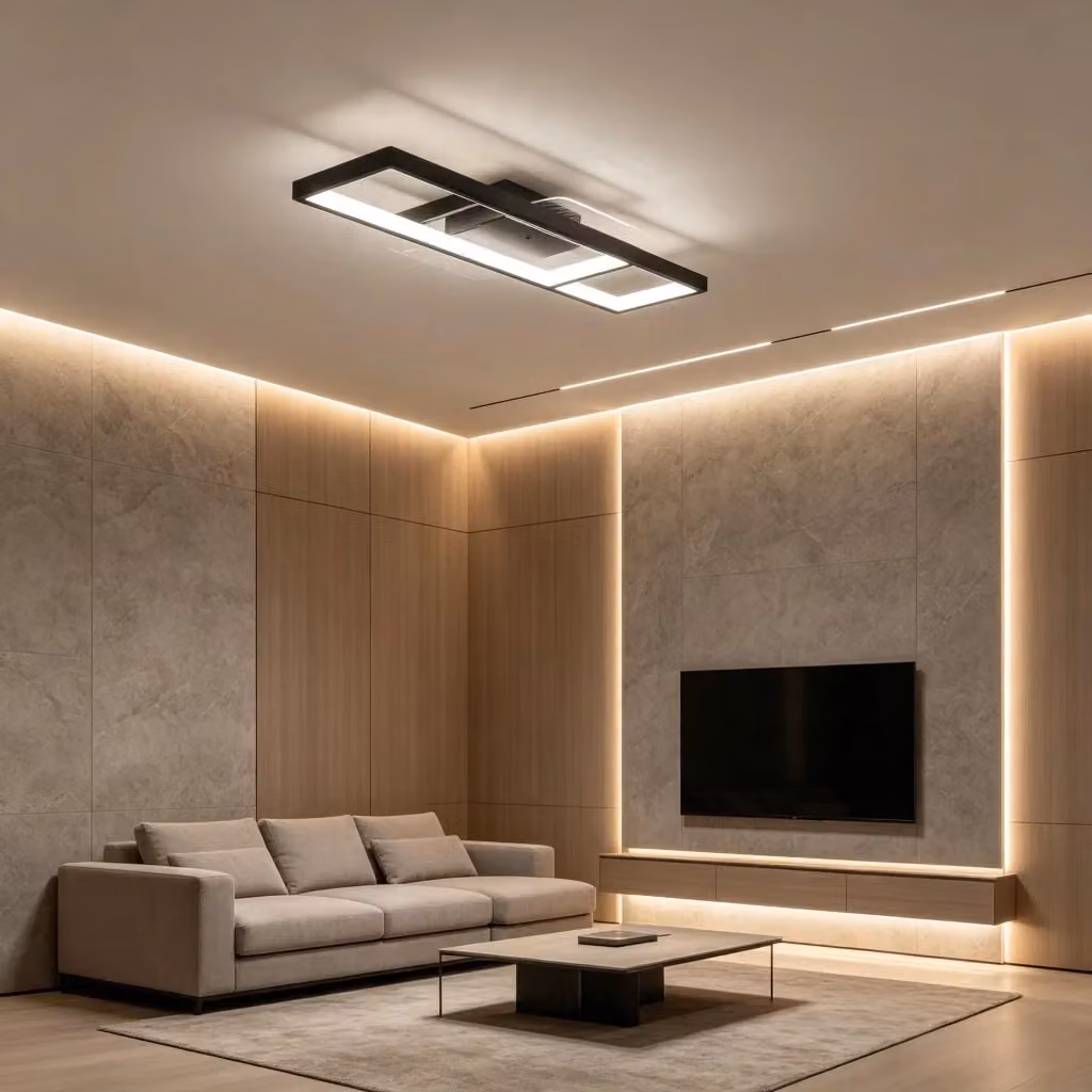 Plafoniera LED rettangolare da 43W con telecomando, 4600LM, L: 70 cm, P: 30 cm – 2