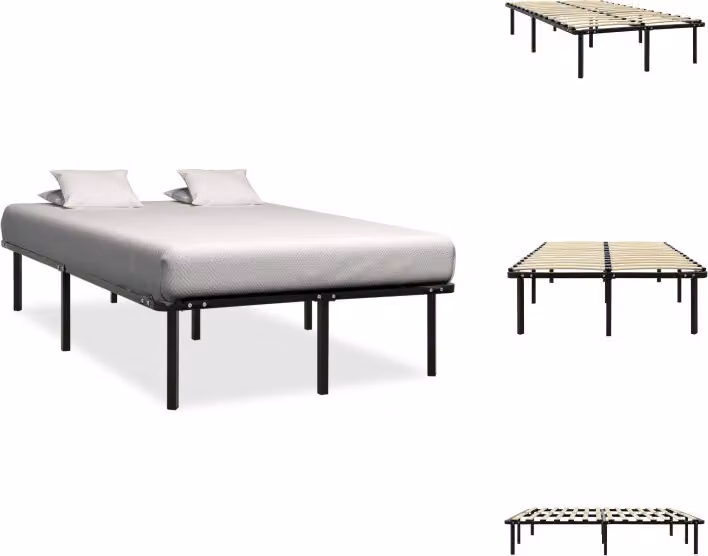 vidaXL Struttura letto in metallo nero 160×200 cm - Letti e strutture letto