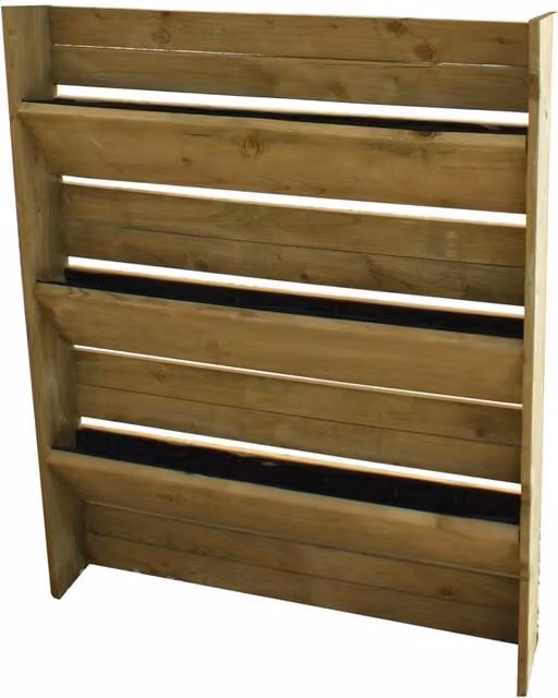 Ortiera verticale in legno Bauer con 3 contenitori, marrone, L: 80 cm, P: 17 cm, H: 120 cm