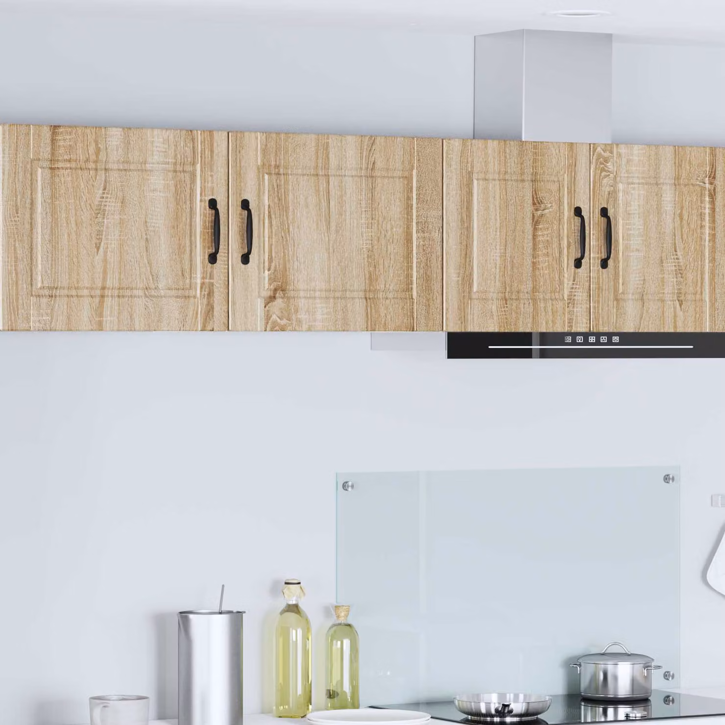 Set di 2 armadietti a muro vidaXL PORTO per cucina in legno marrone L/P/H: 50 x 31 x 40 cm