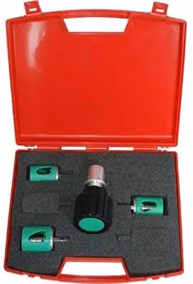 Kit Calibratore Sbavatore Multistrato Hywerk in Acciaio Inox Rosso 16 x 2, 20 x 2, 26 x 3