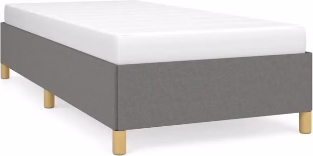 Letto singolo | Letto per adulti | Giroletto senza Materasso Grigio Scuro 90x190 cm Tessuto