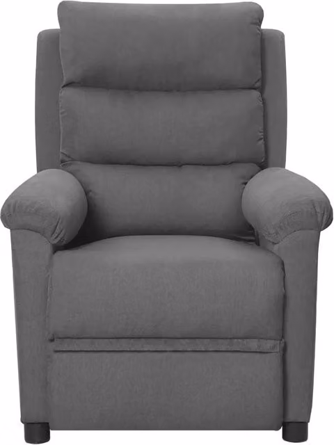 Poltrona Reclinabile Relax vidaXL in Tessuto Grigio con Braccioli e Regolazione Manuale