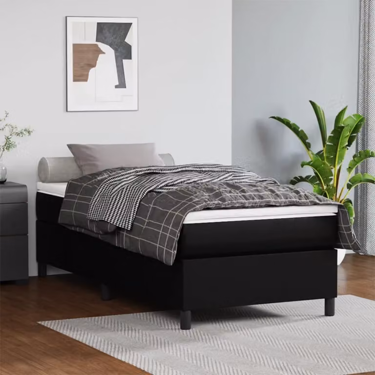 Maison Exclusive - Struttura letto boxspring nera 100x200 cm in ecopelle