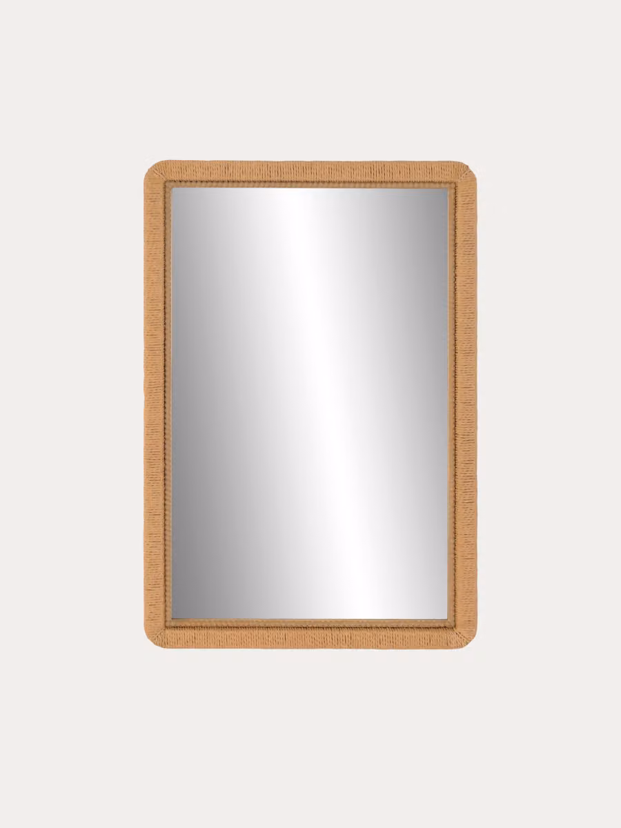 Specchio rettangolare in rattan beige Kenay Home L: 90 cm, H: 60 cm – 2