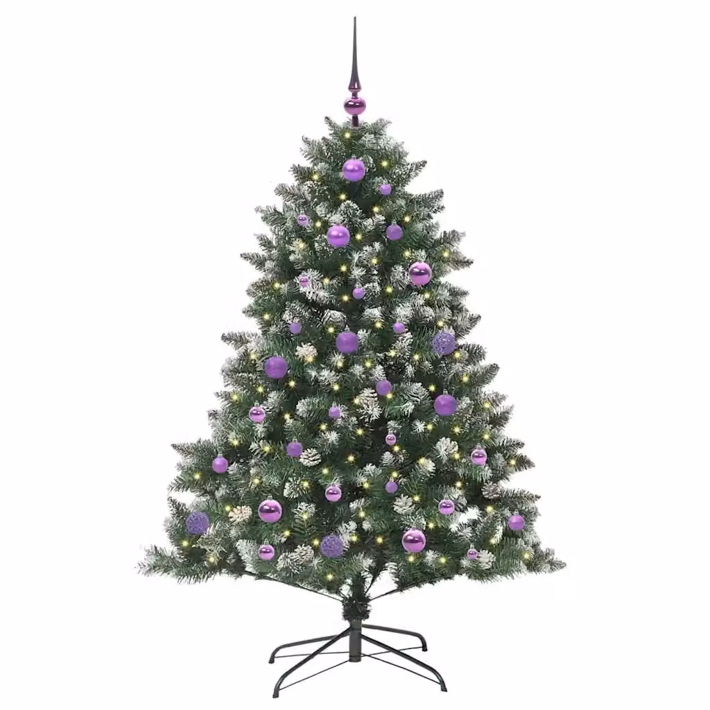 Albero di Natale artificiale verde con 150 LED luce bianca calda vidaXL Altezza: 150 cm – 2