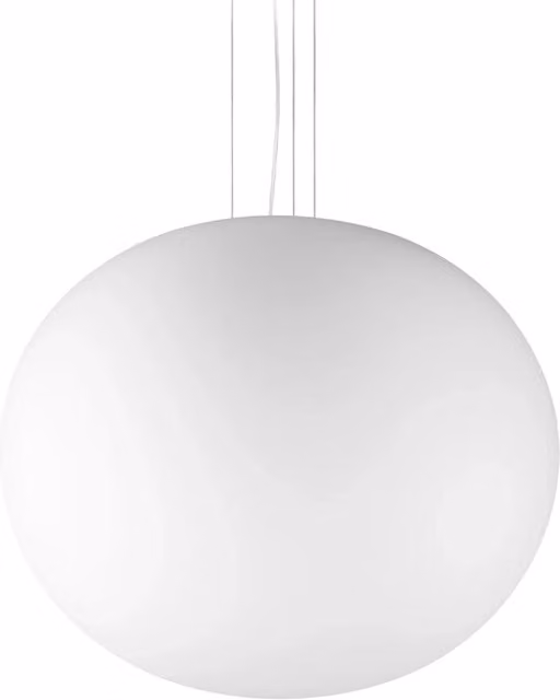 Lampada A Sospensione Cotton E27 Bianco Altezza Regolabile Ideal Lux
