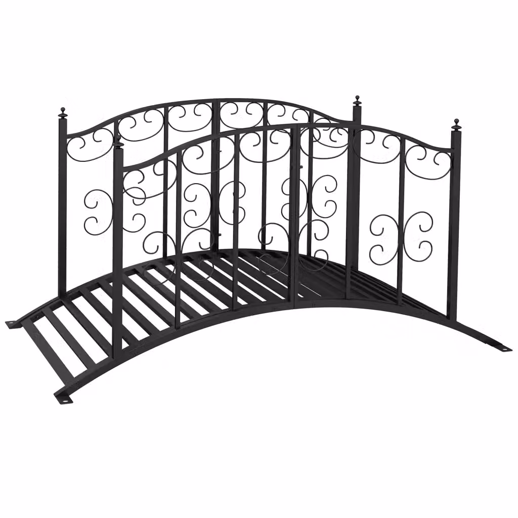 Ponticello da giardino Minimal in acciaio nero L: 119 cm, P: 67 cm, H: 70 cm – 2