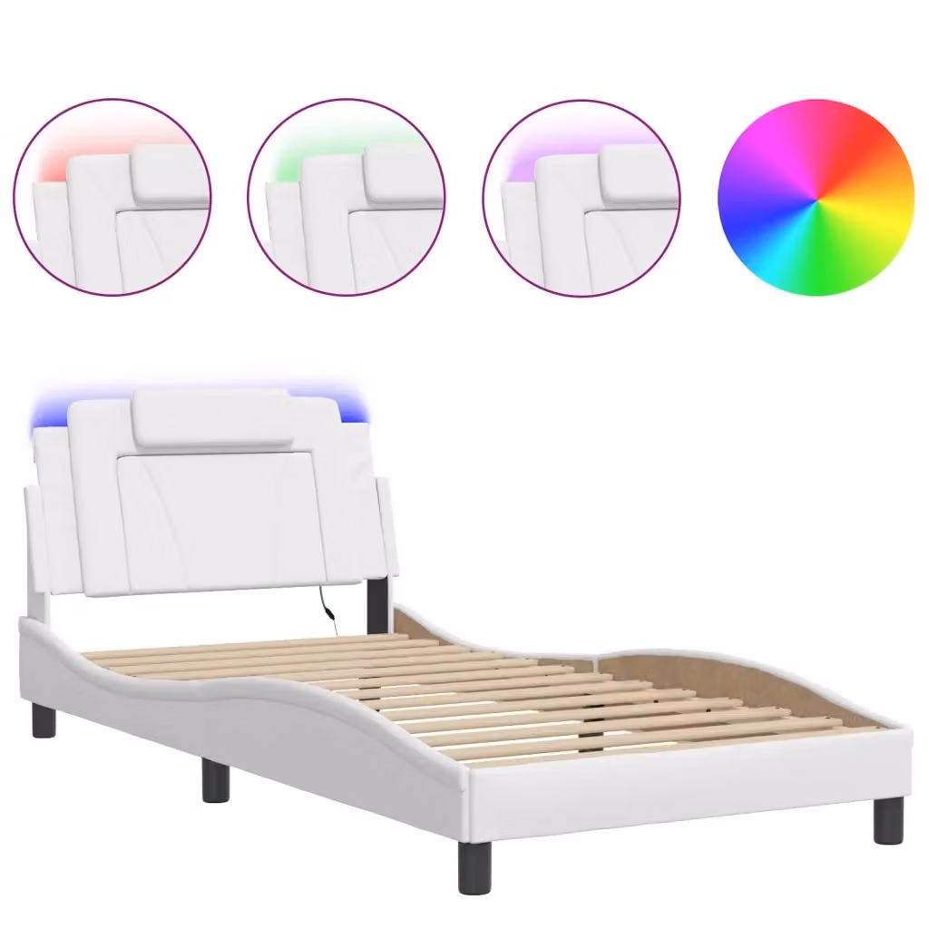 Giroletto Viana vidaXL Bianco con LED e porta USB, L/P/H: 100 x 200 cm – 2