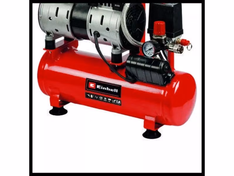 Compressore silenzioso Einhell TE-AC 6 Silent rosso con serbatoio da 6L, potenza 550W e pressione 8 bar – 2