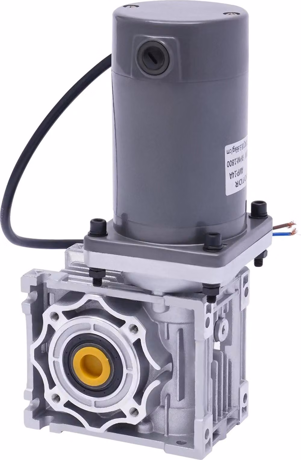 DM09 - Motoriduttore a vite senza fine - CC 12 V - 120 W - 1800 giri/min - Motore in rame puro - Alloggiamento in alluminio pressofuso - 9×14 cm