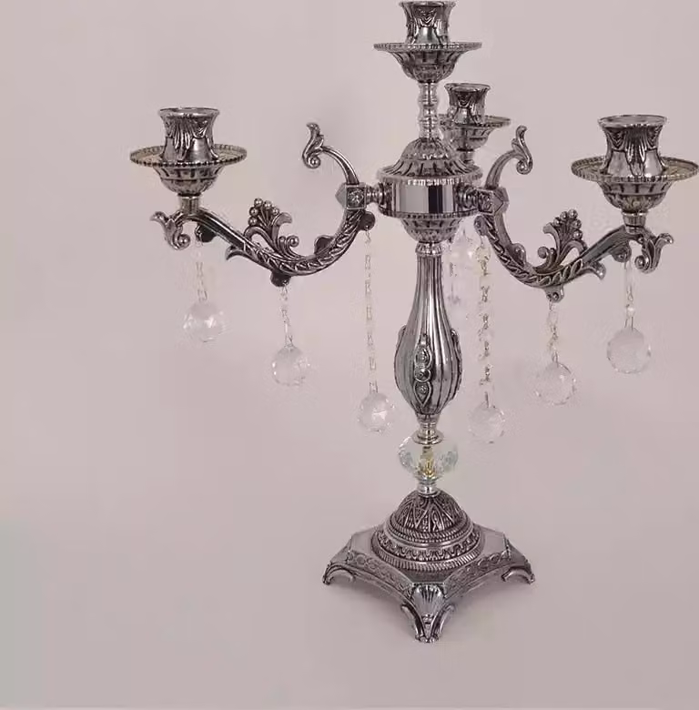 Tischlampe Nachttischlampe Leuchte LuxusTischlampe Wohnzimmer silber