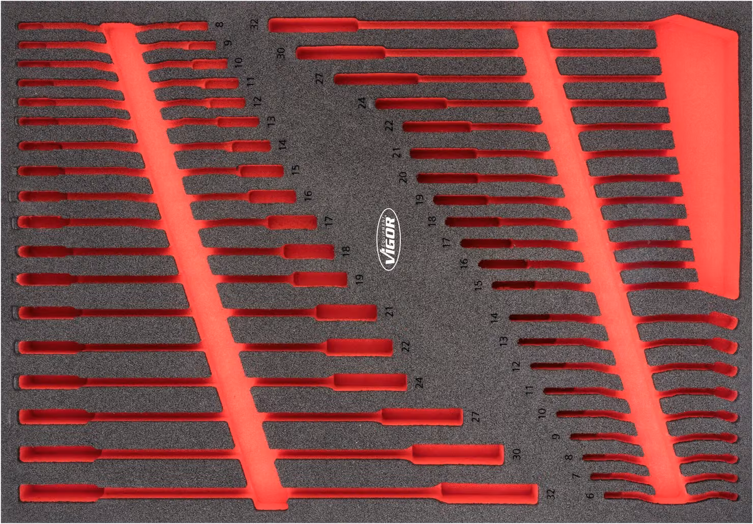 VIGOR V6807-L Cuvetta in schiuma morbida ∙ vuota ∙ 563 mm x 393 mm x 35 mm