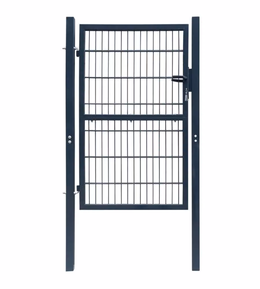 Cancello per Recinzione 2D (Singolo) Grigio Antracite 106x230cm