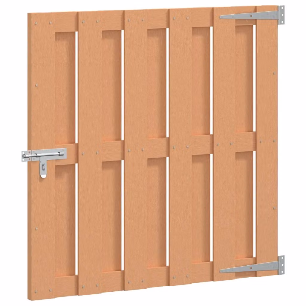 Cancello singolo da giardino vidaXL in WPC e alluminio marrone L: 100 cm, H: 100 cm – 2