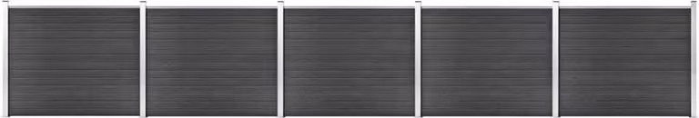 Maison Exclusive - Set di elementi per recinzione in WPC 872 x 146 cm, grigio