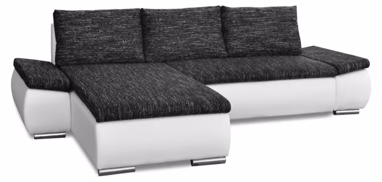 Design Modern Ecksofa L-Form Bettfunktion Couch Leder Sofas