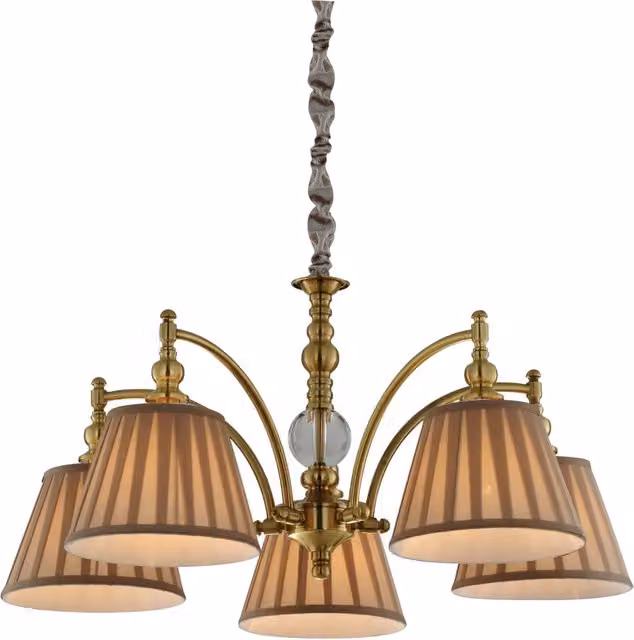Lampadario Candellux Austin 35-13859 ottone beige 5xE14