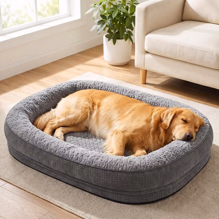 Cuccia ortopedica per cani, taglia XL, impermeabile, grigia, dimensioni 107 x 81 x 19 cm
