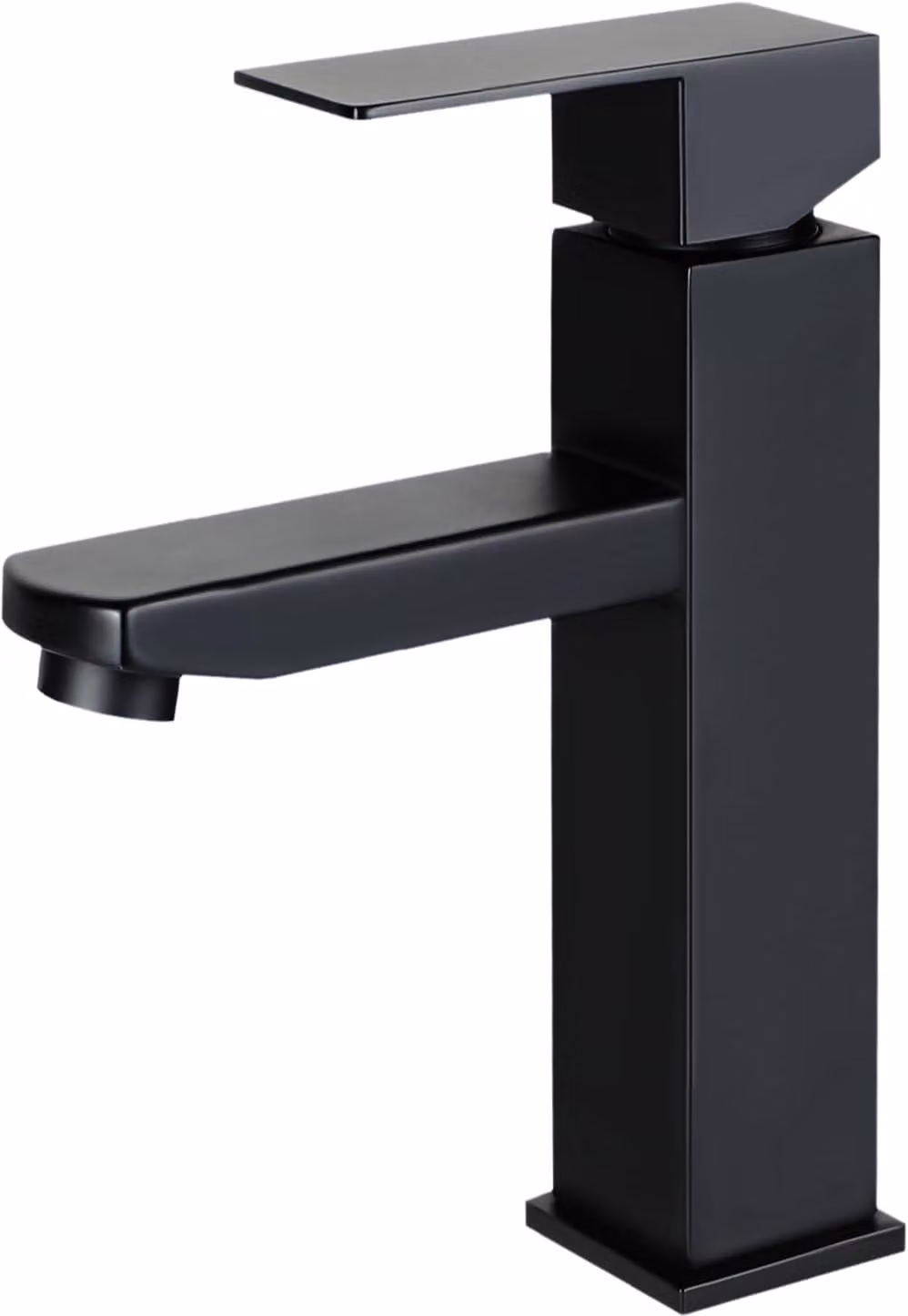 Miscelatore monocomando nero opaco, in acciaio inossidabile SUS304, per acqua calda e fredda, ideale per il bagno
