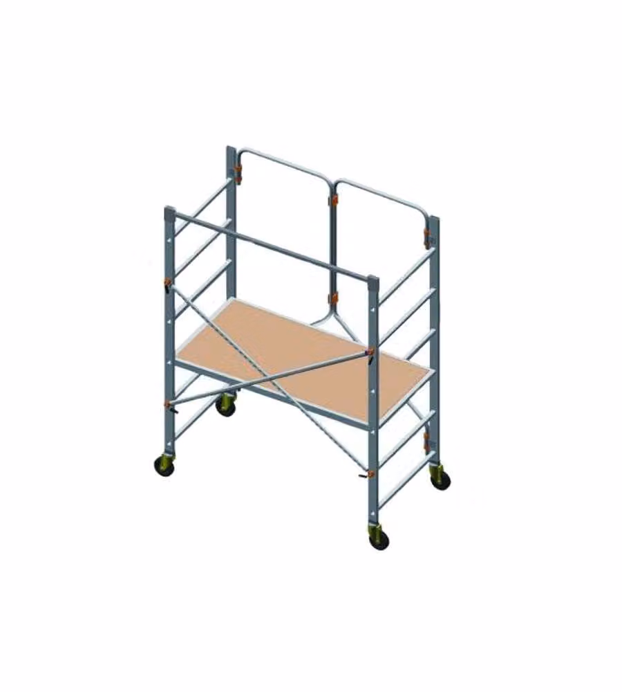 Trabattello pieghevole in alluminio Facal Special H 198 cm, colore argento e blu