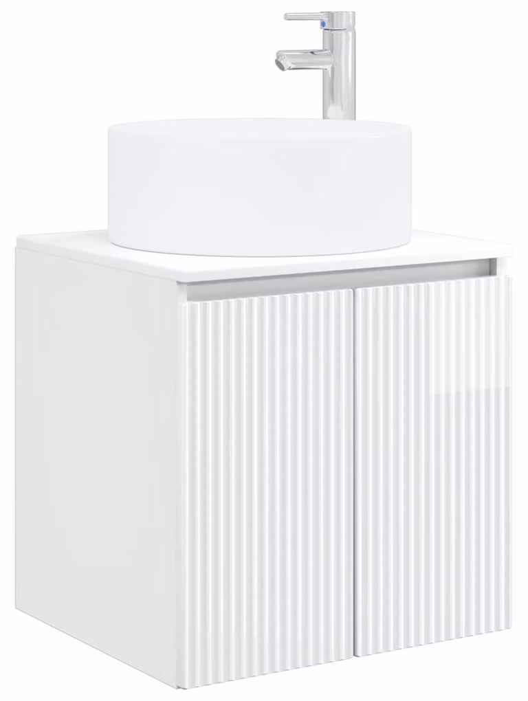Mobile lavabo da parete Bianco Lucido 49,5 x 44,5 x 65,5 cm