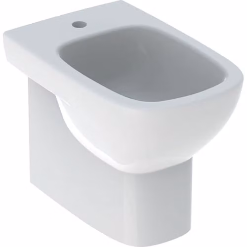Bidet a pavimento Geberit Fantasia a filo parete, fissaggio seminascosto BIANCO
