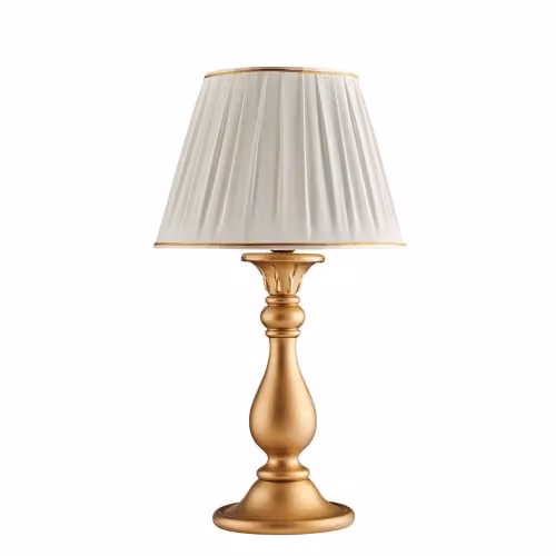 Lampada Da Tavolo Contemporanea Lucca Legno Oro 1 Luce E27