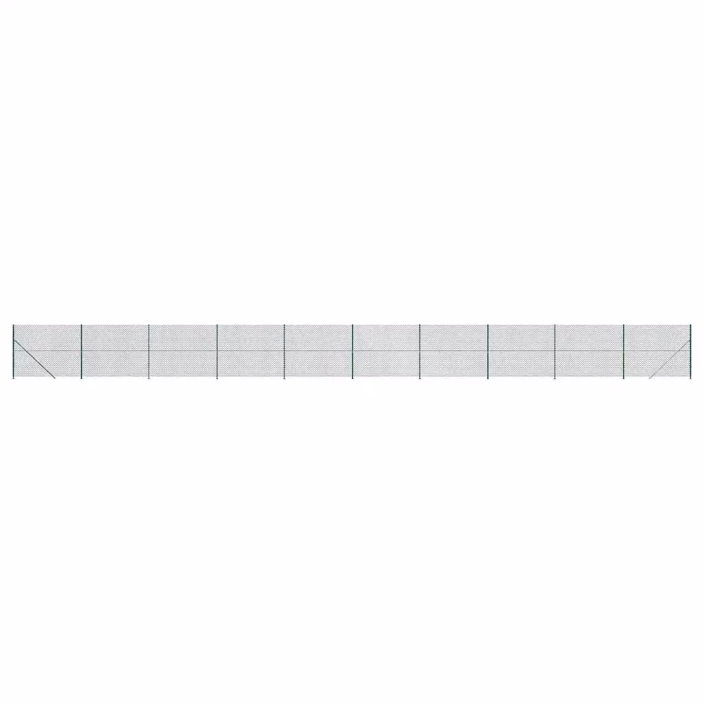 Recinzione a rete vidaXL in acciaio zincato rivestito in PVC verde, L: 25 m, H: 1,6 m – 2