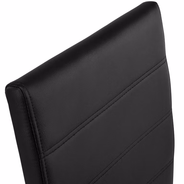 Set di 4 sedie a sbalzo moderne TecTake GmbH in pelle sintetica nera per cucina, soggiorno o ufficio