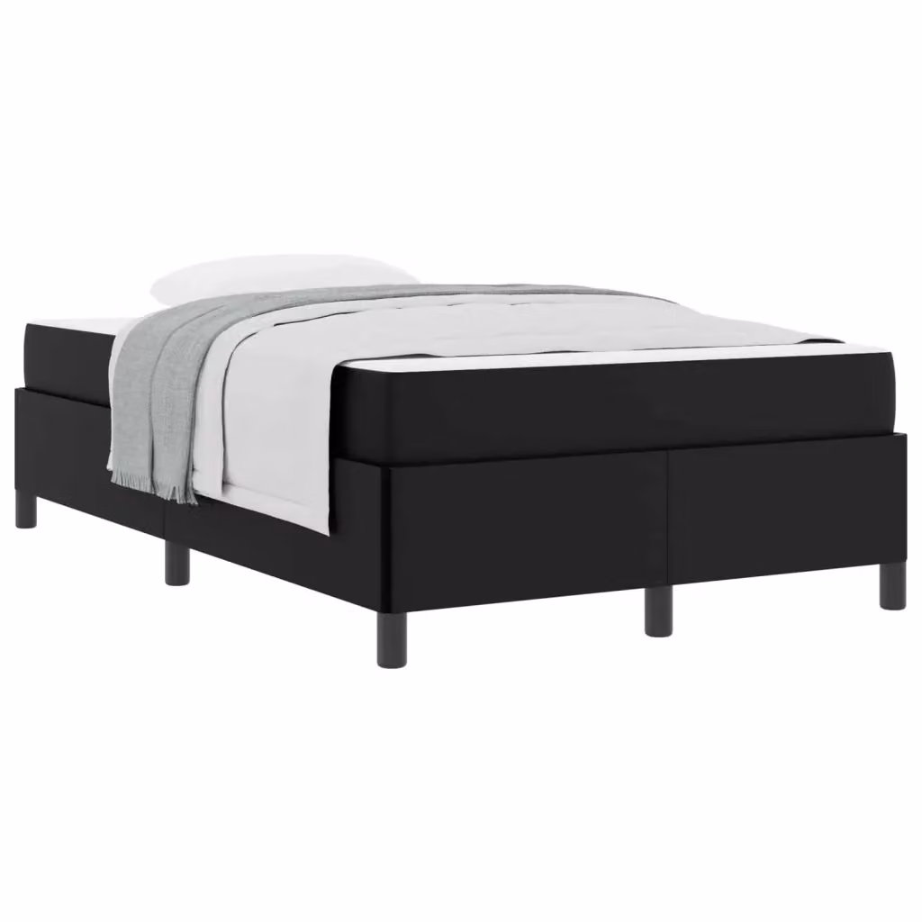 Struttura letto con materasso vidaXL in tessuto nero, L 120 x P 200 cm – 2