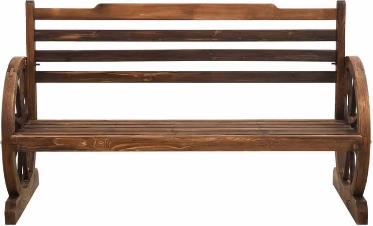 Panchina da Giardino 112 cm in Legno Massello di Abete
