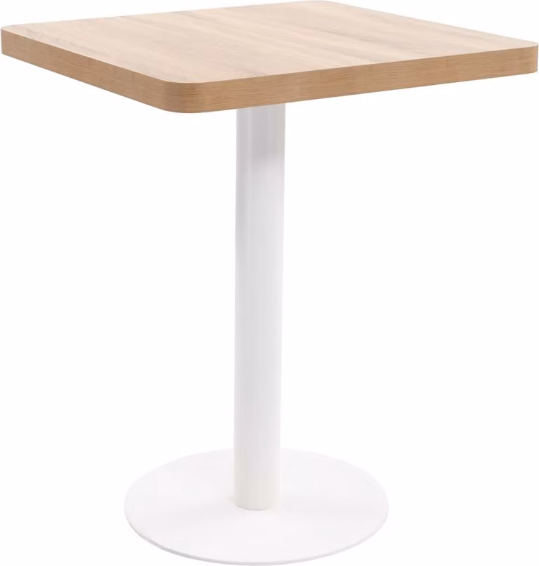 The Living Store Tavolo Bistro marrone chiaro 60x60 cm MDF